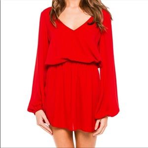 Show Me Your MuMu Red Long Sleeve Dress